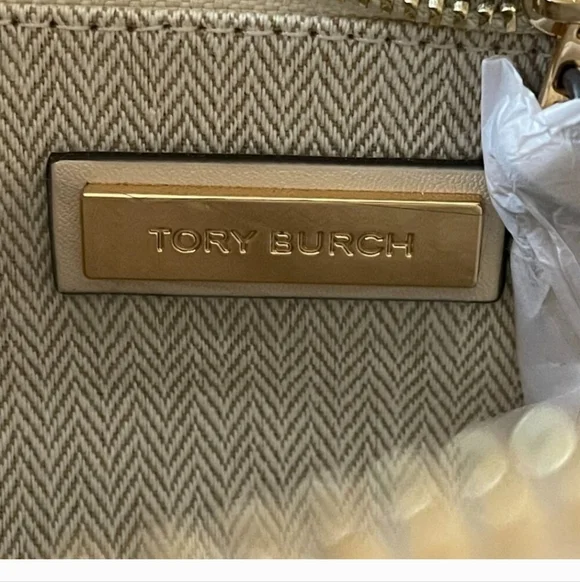NWOT Tory Burch Thea Woven Multi Large Pouch - Picture 3 of 3